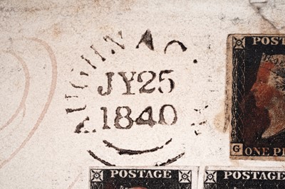 Lot 422 - Queen Victoria 1840 1d. black cover
