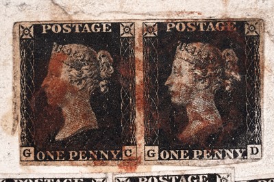 Lot 422 - Queen Victoria 1840 1d. black cover