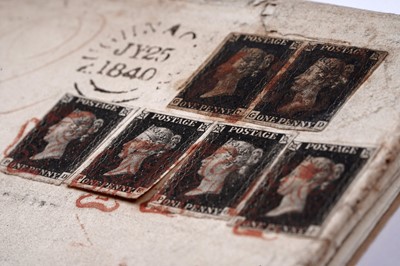 Lot 422 - Queen Victoria 1840 1d. black cover