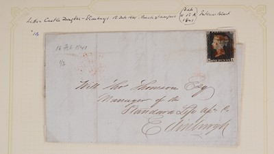 Lot 423 - Three Queen Victoria 1d blacks 1840 on covers
