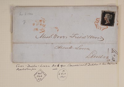 Lot 423 - Three Queen Victoria 1d blacks 1840 on covers