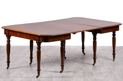 Lot 21 - A late Georgian mahogany dining table