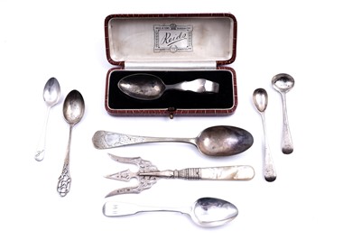 Lot 323 - Christening, novelty, and other silver flatware