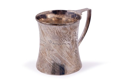 Lot 347 - A 1930s silver christening cup
