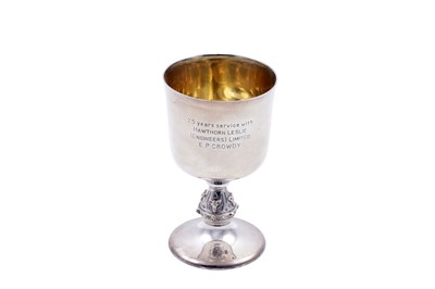 Lot 348 - An Elizabeth II silver Lindisfarne pattern chalice