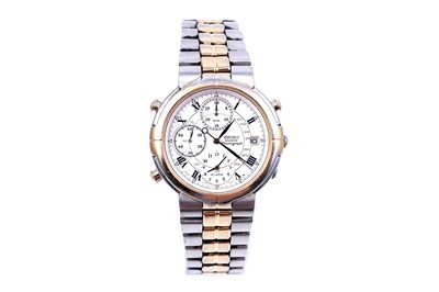 Lot 307 - Seiko Alarm: a steel cased quartz chronograph wristwatch