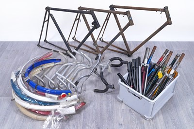 Lot 614 - Three bicycle frames and cycling accessories