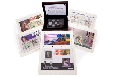 Lot 152 - 1940 half pound-farthing and a 2015 silver Churchill crown; and others