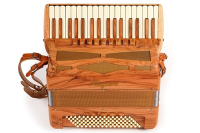 Lot 4 - A Bugari Folk Olive 96 bass accordion