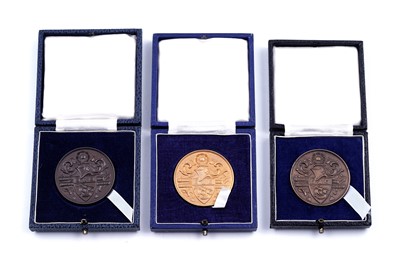 Lot 294 - A North East Coast Institution of Engineering & Shipbuilders gold Engineering Medal
