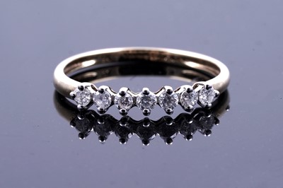 Lot 165 - A contemporary diamond half hoop eternity ring