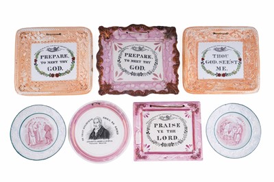 Lot 296 - A rectangular Sunderland splash lustre plaque