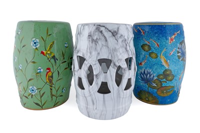 Lot 333 - Three contemporary Chinese ceramic garden seat