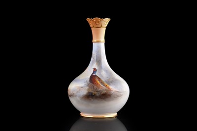 Lot 257 - A Royal Worcester painted ‘Pheasant’ vase