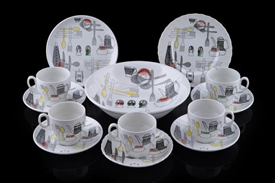 Lot 287 - A part-set of 1950s Barker Brothers ‘Fiesta’ pattern tea wares