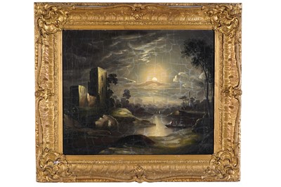 Lot 324 - Attributed to Sebastian Pether - Moonlit castle | oil