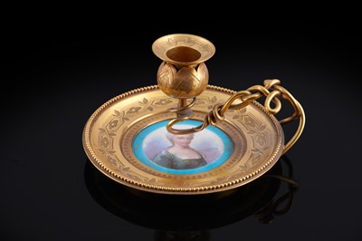 Lot 224 - A 19th Century French ormolu chamberstick