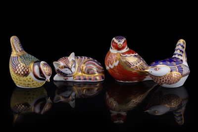 Lot 295 - Four Royal Crown Derby paperweights