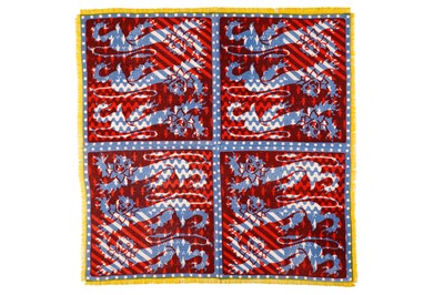 Lot 548 - John Tunnard - Three lions imprint scarf | hand blocked on wool