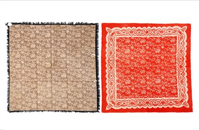Lot 549 - John Tunnard - Two scarves | hand blocked on wool