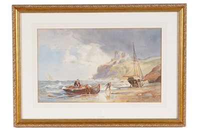 Lot 332 - Follower of Richard Parkes Bonington | Bringing in the catch | watercolour