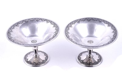 Lot 191 - A pair of Tiffany & Co. silver comports