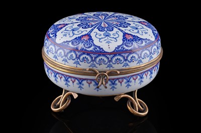 Lot 232 - A 19th Century Sarreguemines trinket box