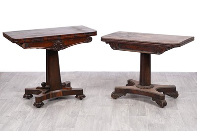 Lot 18 - Two Victorian card tables