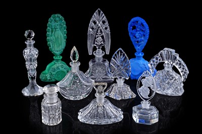 Lot 323 - A collection of scent bottles; and other cut glass bottles