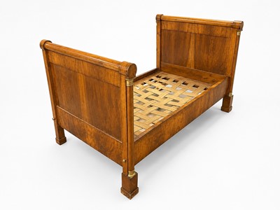 Lot 19 - A late 19th Century continental empire-style single bed