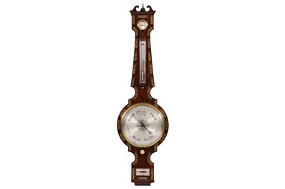 Lot 191 - A Victorian rosewood wheel barometer