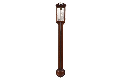 Lot 189 - Comitti Holborn: a Regency-style inlaid mahogany stick barometer