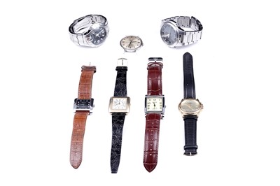 Lot 160 - A selection of seven modern and contemporary wristwatches