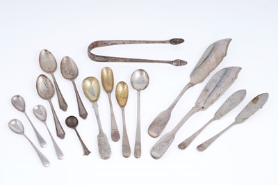 Lot 242 - A selection of silver flatware