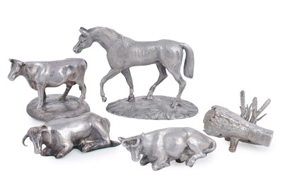 Lot 176 - Silver and plated miniature models