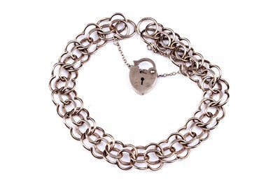 Lot 50 - A 9ct gold fancy curb-link bracelet