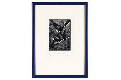 Lot 303 - Colin See Paynton - Pied Wagtail - Roach | wood engraving