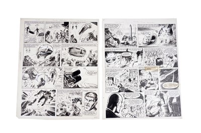 Lot 460 - Two pages of Captain Condor artwork