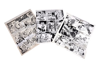 Lot 465 - Original artboard for Cliff Hanger form Thunder Comic