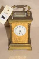 Lot 263 - An early 20th Century French brass carriage...