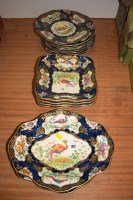 Lot 317 - A hand-painted part dinner service, comprising:...