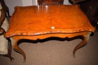 Lot 746 - A Louis XV style burr walnut turnover swivel...